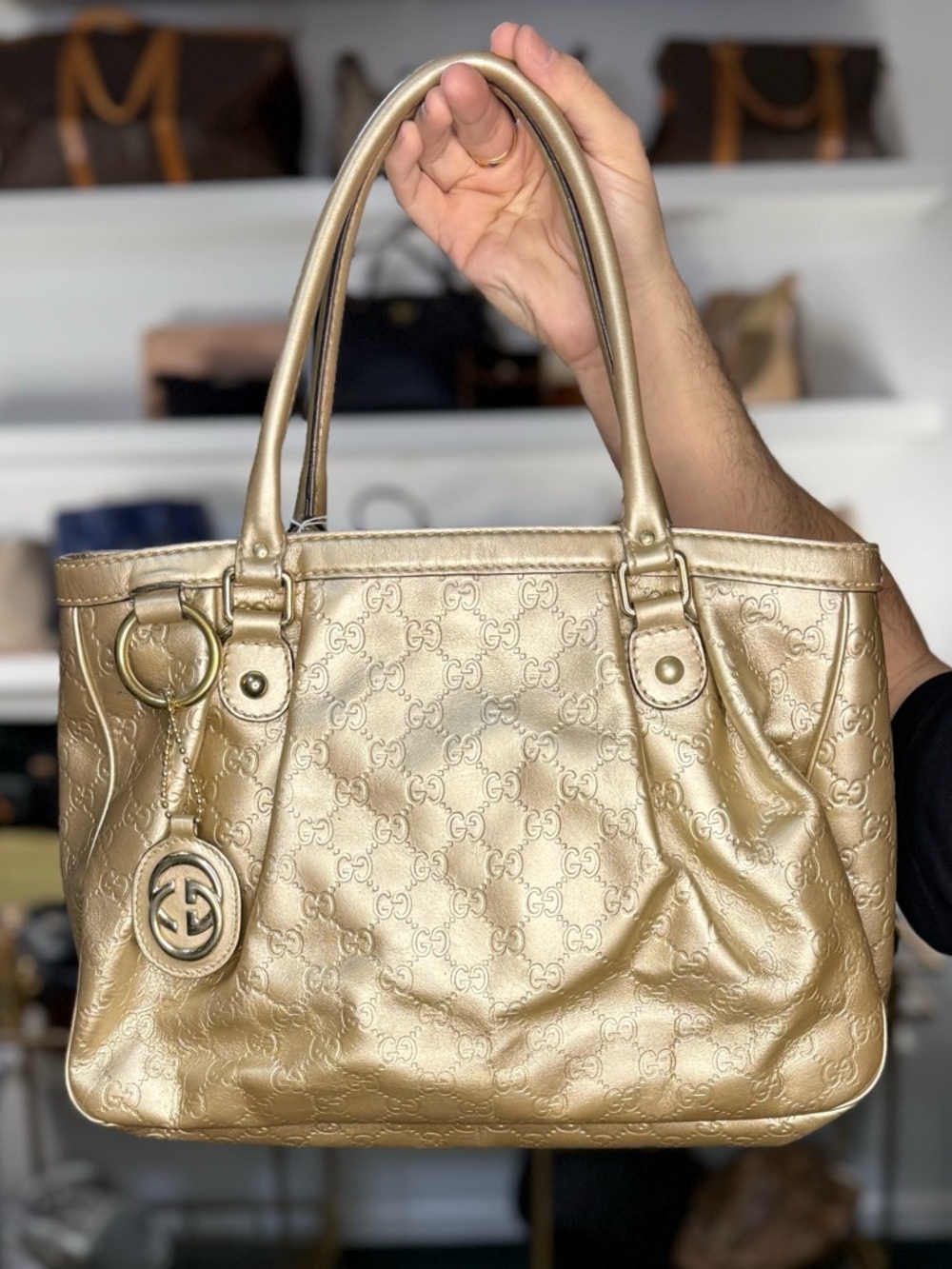 GUCCI METALLIC TOTE